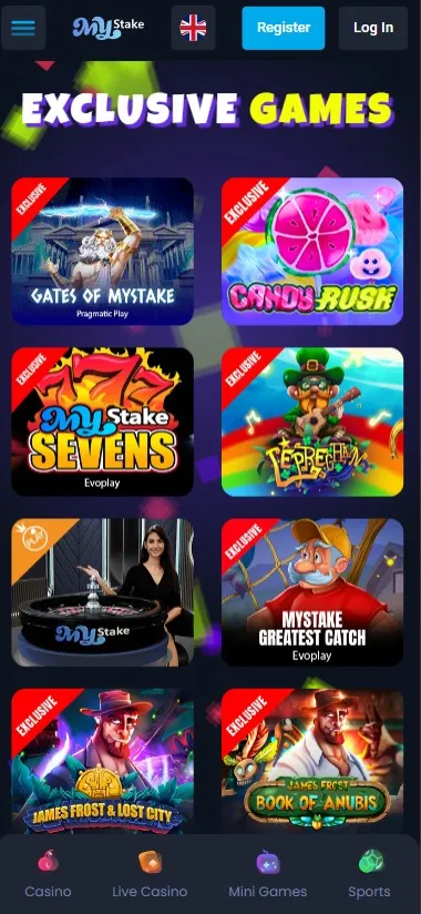 Mystake Mobile Exclusive Casino Games