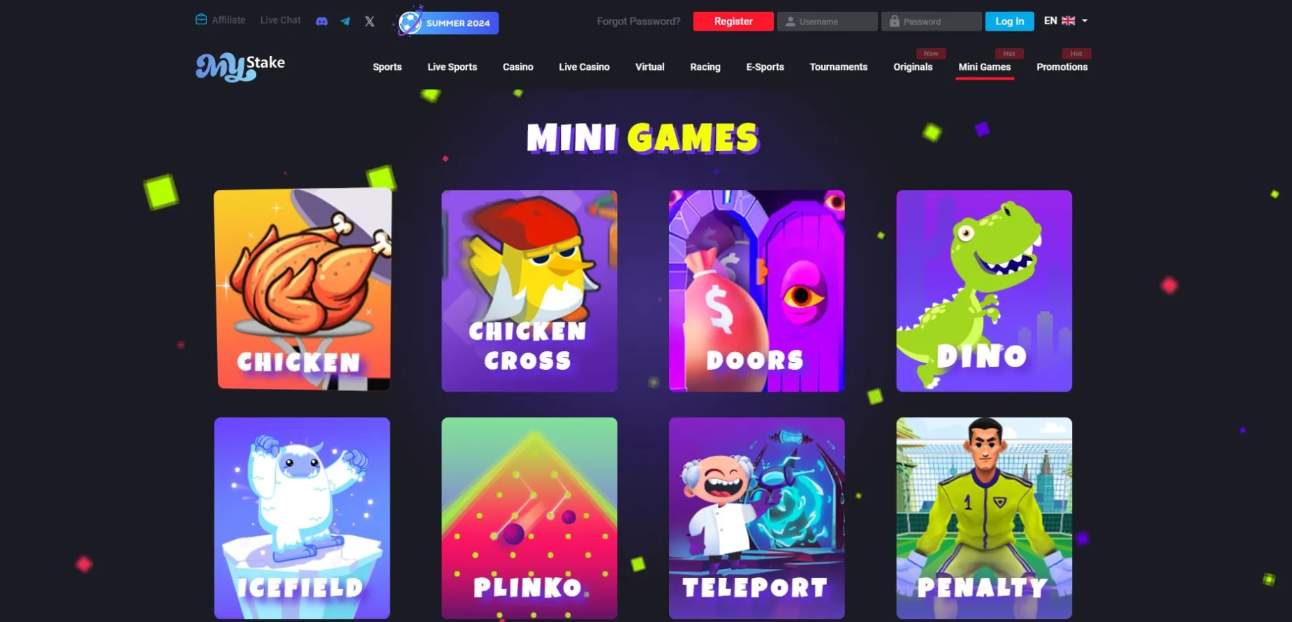 Mystake Casino Minigames