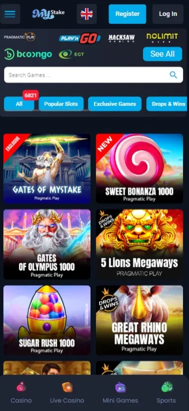 Mystake Mobile Version Casino