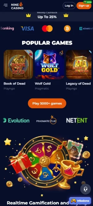 Nine Casino Mobile Version