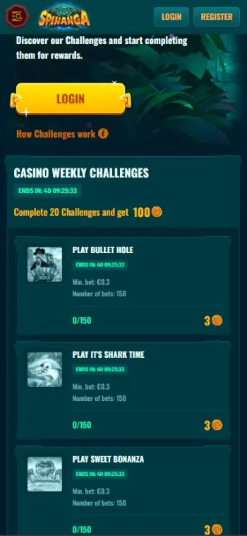 Challenges on Spinanga Mobile