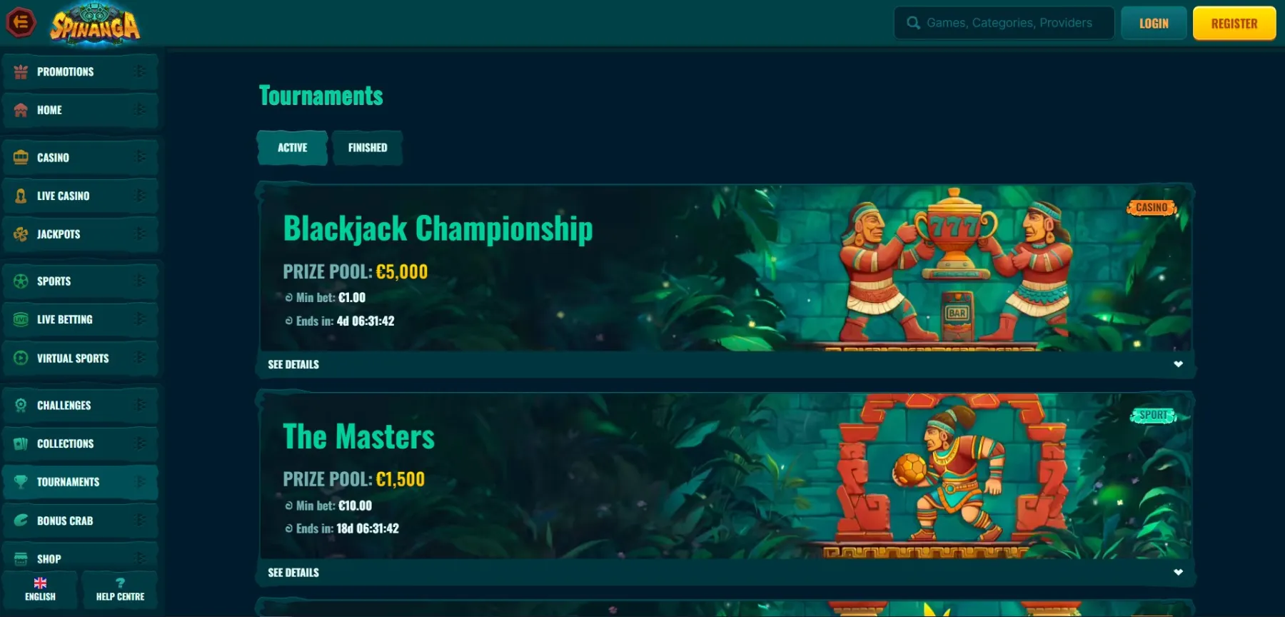 Spinanga Casino Tournaments