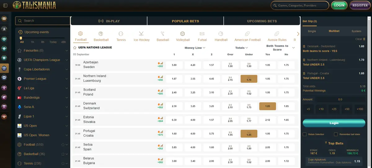 Talismania sportsbook