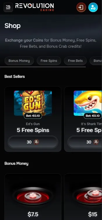 Revolution Casino App Shop