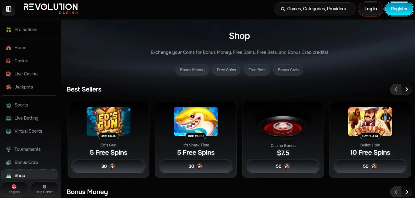 Revolution Online Casino Shop