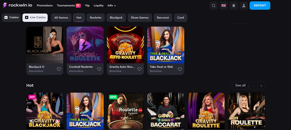 Rockwin casino high roller live games