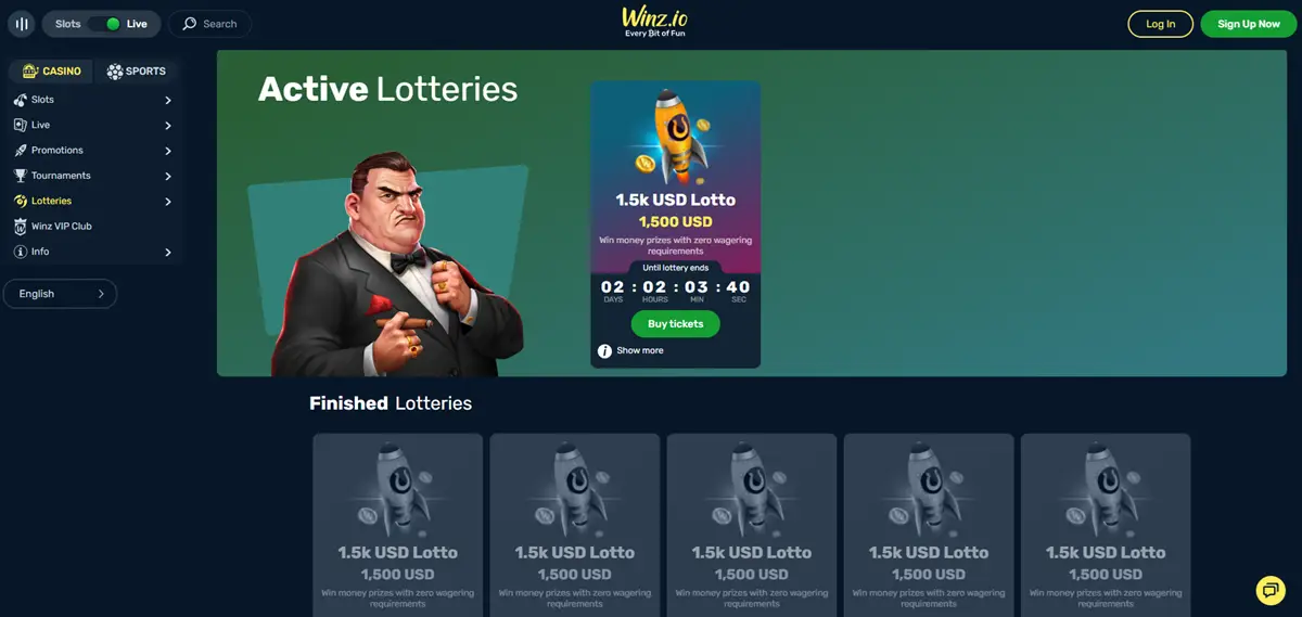 Winz casino high roller lotteries